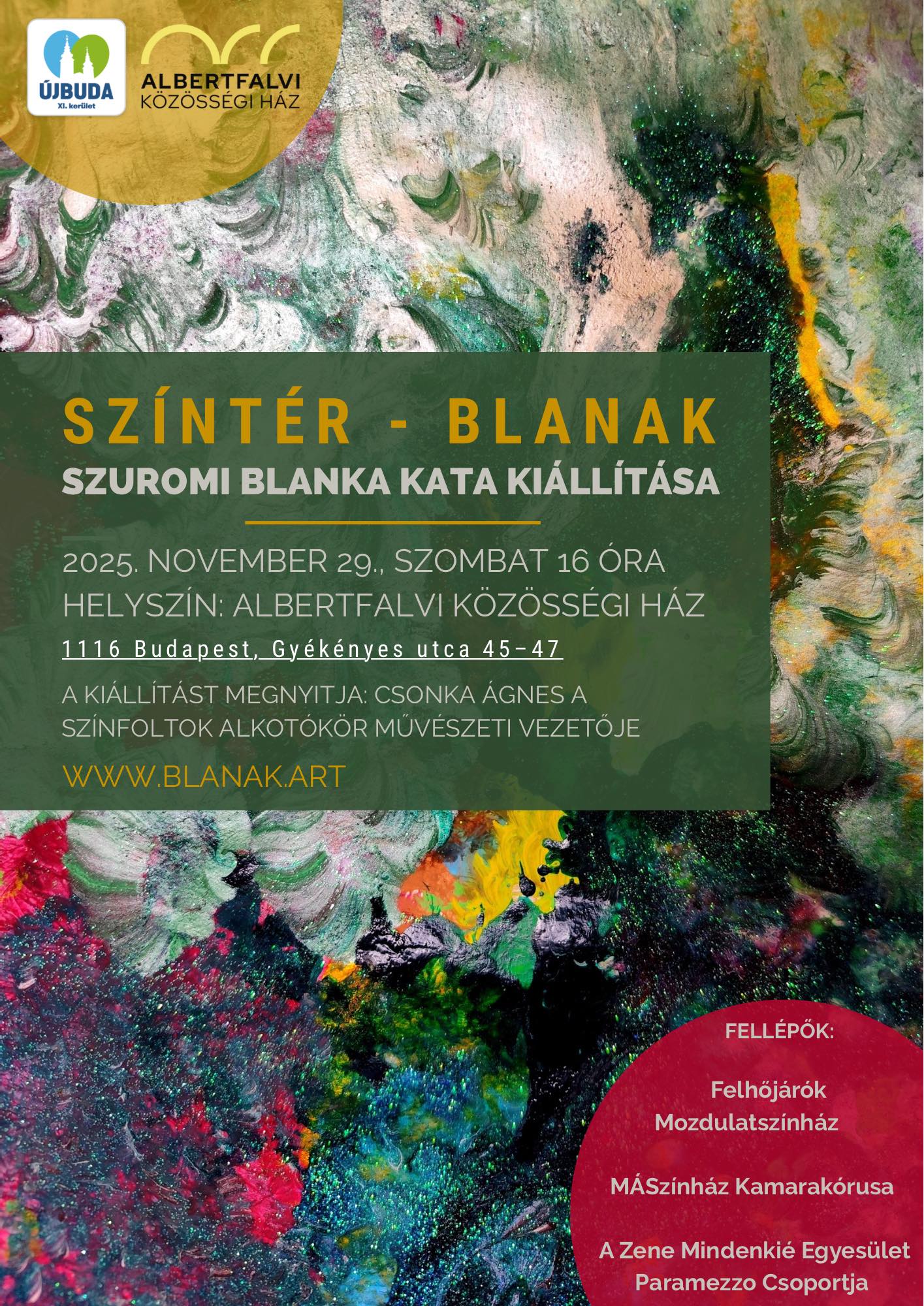 Színtér – Blanak   Kiállítás megnyitó