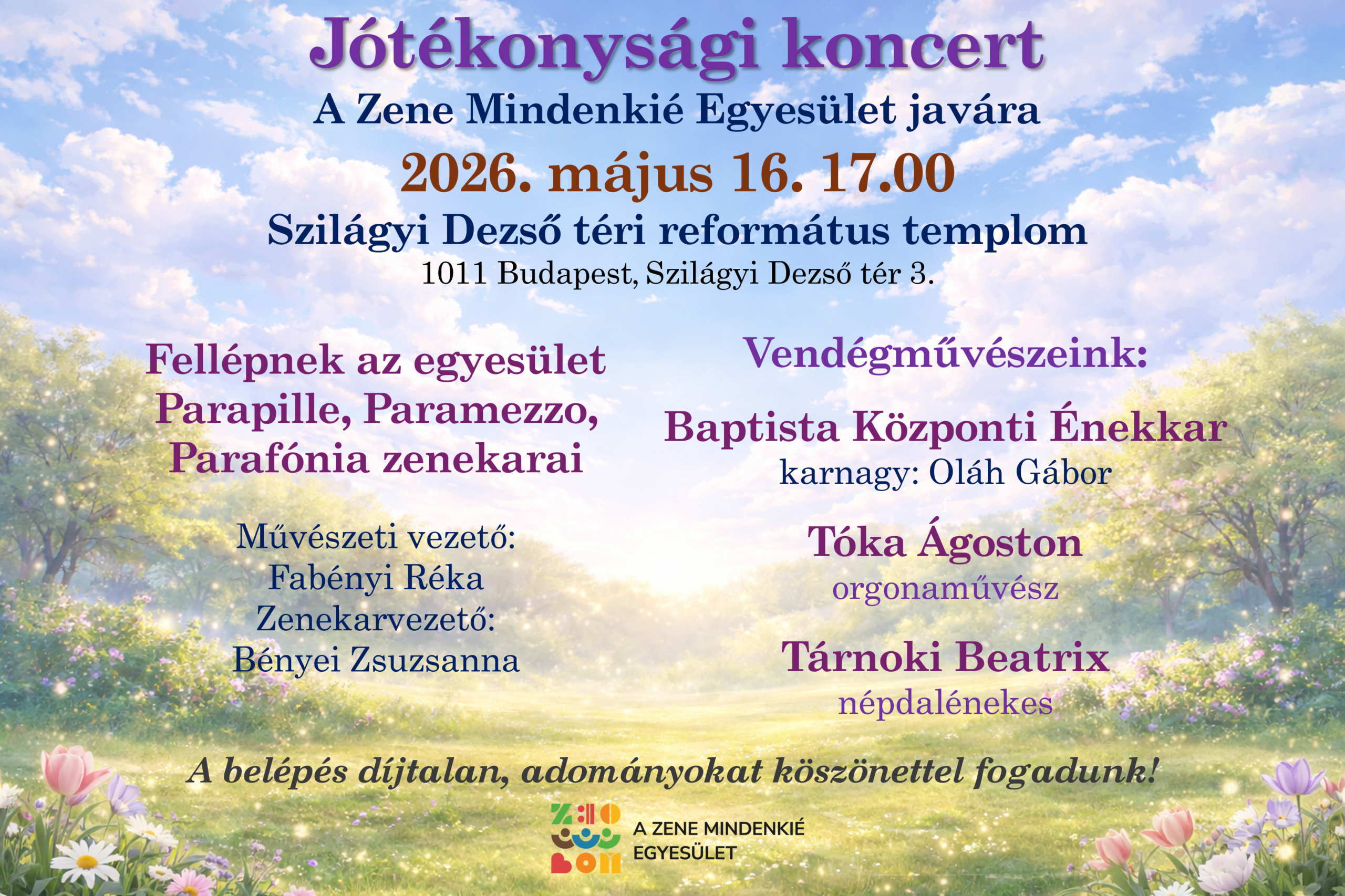 Jótékonysági koncert – 2026. május 16.