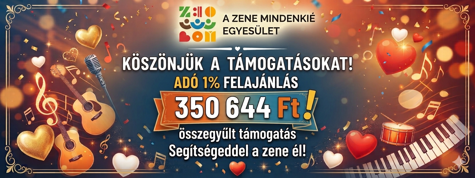Köszönjük az adó 1% felajánlásokat!
